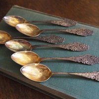 Set of six vintage teaspoons | Vintage silver plated teaspoons | Small vintage teaspoons | Vintage alpacca teaspoons