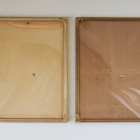 Set of two vintage photo frames | Vintage brass frames | Mismatched vintage frames | Vintage brass frame set 18x24 cm | Vintage brass frames