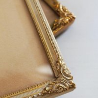 Set of two vintage photo frames | Vintage brass frames | Mismatched vintage frames | Vintage brass frame set 18x24 cm | Vintage brass frames