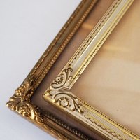 Set of two vintage photo frames | Vintage brass frames | Mismatched vintage frames | Vintage brass frame set 18x24 cm | Vintage brass frames