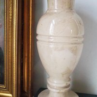 Vintage vase | Large marble vase | Vintage marble vase | Beige marble vase | Vintage vases | Vintage marble home decor