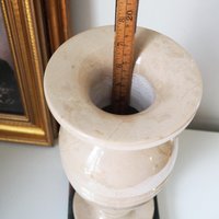 Vintage vase | Large marble vase | Vintage marble vase | Beige marble vase | Vintage vases | Vintage marble home decor