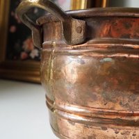 Vintage copper planter | Large copper planter | Oval copper planter | Vintage copper pot