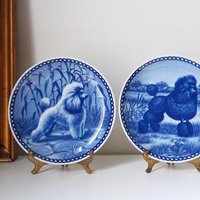 Vintage Tove Svendsen plates | Vintage poodle wall plates | Original Hundeplatte | Vintage decorative dog plates | Made in Denmark