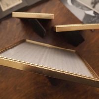 Set of three vintage photo frames | Vintage picture frames | Matching vintage frames | Vintage gold tone frame set | Vintage frame set