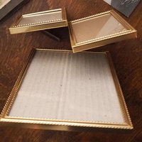 Set of three vintage photo frames | Vintage picture frames | Matching vintage frames | Vintage gold tone frame set | Vintage frame set