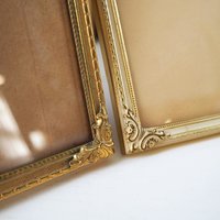 Set of two vintage photo frames | Vintage brass frames | Mismatched vintage frames | Vintage brass frame set 18x24 cm | Vintage brass frames