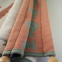 Vintage wall hanging | Large wall hanging | Vintage pink and mint green wall hanging | Scandinavian woven textile | Made in Finland