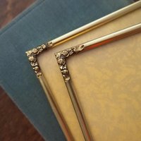 Set of two vintage photo frames | Vintage brass frames | Matching vintage frames | Vintage brass frame set | Vintage Jyden frames