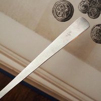 Set of five vintage teaspoons | Vintage alpacca silver teaspoons | Large teaspoons | Ornate teaspoons | USSR teaspoons