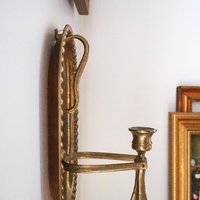 Vintage gimbal candlestick holder | Gimbal brass candlestick holder | Antique brass candle holder | Vintage ship candlestick holder
