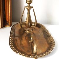 Vintage gimbal candlestick holder | Gimbal brass candlestick holder | Antique brass candle holder | Vintage ship candlestick holder