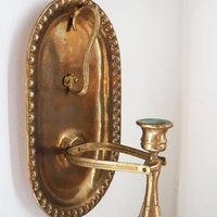 Vintage gimbal candlestick holder | Gimbal brass candlestick holder | Antique brass candle holder | Vintage ship candlestick holder