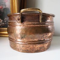 Vintage copper planter | Large copper planter | Oval copper planter | Vintage copper pot