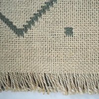 Vintage wall hanging | Mint green and white wall hanging | Geometric wall hanging | Scandinavian woven textile | Made in Finland