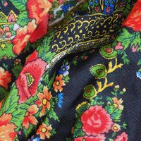 Vintage floral scarves | Floral scarf with a fringe | Vintage wool scarf | Vintage wool shawl | Vintage floral scarf