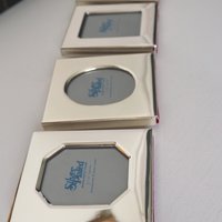Vintage picture frames | Set of four silver plated frames | Silver plated picture frames | Tiny vintage picture frames