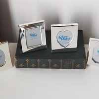 Vintage picture frames | Set of four silver plated frames | Silver plated picture frames | Tiny vintage picture frames