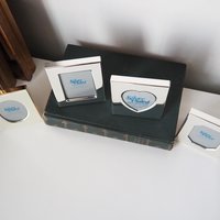 Vintage picture frames | Set of four silver plated frames | Silver plated picture frames | Tiny vintage picture frames