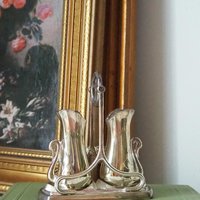 Vintage salt and pepper shakers | Swan salt and pepper shakers | Silver plated salt and pepper shakers | Salt and pepper shaker set