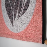 Vintage wall hanging | Pink floral wall hanging | Vintage floral wall hanging | Scandinavian woven textile | Made in Finland