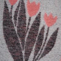 Vintage wall hanging | Pink floral wall hanging | Vintage floral wall hanging | Scandinavian woven textile | Made in Finland