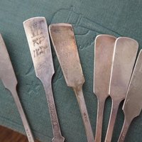 Set of six vintage teaspoons | Vintage alpacca silver teaspoons | Small teaspoons | Musla teaspoon set | Vintage alpacca teaspoons