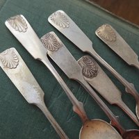 Set of six vintage teaspoons | Vintage alpacca silver teaspoons | Small teaspoons | Musla teaspoon set | Vintage alpacca teaspoons