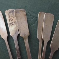 Set of six vintage teaspoons | Vintage alpacca silver teaspoons | Small teaspoons | Musla teaspoon set | Vintage alpacca teaspoons