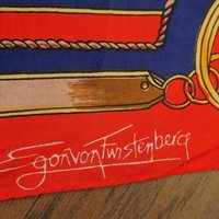 Vintage silk scarf | Vintage Egon von Furstenberg silk scarf | Large vintage silk scarf | Square silk scarf