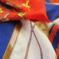 Vintage silk scarf | Vintage Egon von Furstenberg silk scarf | Large vintage silk scarf | Square silk scarf