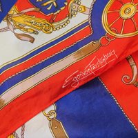 Vintage silk scarf | Vintage Egon von Furstenberg silk scarf | Large vintage silk scarf | Square silk scarf