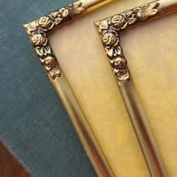 Set of two vintage photo frames | Vintage brass frames | Matching vintage frames | Vintage brass frame set | Vintage Jyden frames