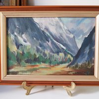 Vintage painting | Vintage landscape painting | Italian scenery wall art | Framed vintage art | Framed wall art | Vintage wall art