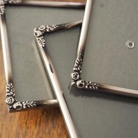 Set of three vintage photo frames | Vintage silver plated photo frames | Silver plated square frames | Silver plated picture frames