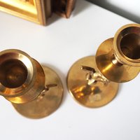 Vintage angel candlestick holders | Matching vintage candlestick holders | Brass candlestick holders | Angel brass candlestick holders