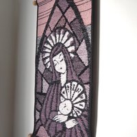 Vintage wall hanging | Religious wall hanging | Vintage religious wall hanging | Scandinavian woven textile | Made in Finland