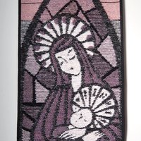 Vintage wall hanging | Religious wall hanging | Vintage religious wall hanging | Scandinavian woven textile | Made in Finland