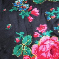Vintage floral scarves | Floral scarf with a fringe | Vintage wool scarf | Vintage wool shawl | Vintage floral scarf