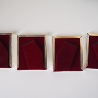 Vintage picture frames | Set of four silver plated frames | Silver plated picture frames | Tiny vintage picture frames