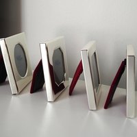 Vintage picture frames | Set of four silver plated frames | Silver plated picture frames | Tiny vintage picture frames