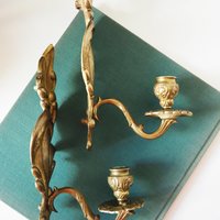 Pair of vintage candle sconces | Vintage wall sconces | Vintage candle sconces | Wall candle sconce pair