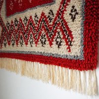 Vintage Rya wall hanging | Scandinavian Rya rug | Woollen vintage wall hanging | Vintage Rya rug | Traditional Scandinavian wall hanging