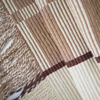 Vintage wall hanging | Large wall hanging | Scandinavian woven textile | Brown and beige wall hanging