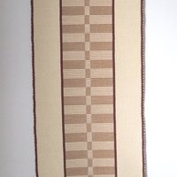 Vintage wall hanging | Large wall hanging | Scandinavian woven textile | Brown and beige wall hanging
