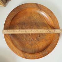 Vintage wooden bowls | Hand carved wooden plates | Ornamented wooden bowls | Handmade vintage wood bowls | Vintage wood bowls
