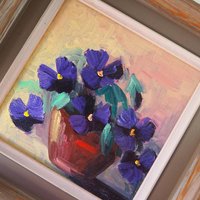 Vintage painting | Vintage flower painting | Finnish floral wall art | Framed vintage art | Small vintage painting | Vintage wall art