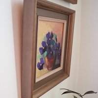 Vintage painting | Vintage flower painting | Finnish floral wall art | Framed vintage art | Small vintage painting | Vintage wall art