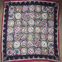 Vintage silk scarf | Purple silk scarf | Large vintage silk scarf | Made in Finland | Finnish silk scarf | Purple scarf
