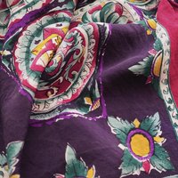 Vintage silk scarf | Purple silk scarf | Large vintage silk scarf | Made in Finland | Finnish silk scarf | Purple scarf